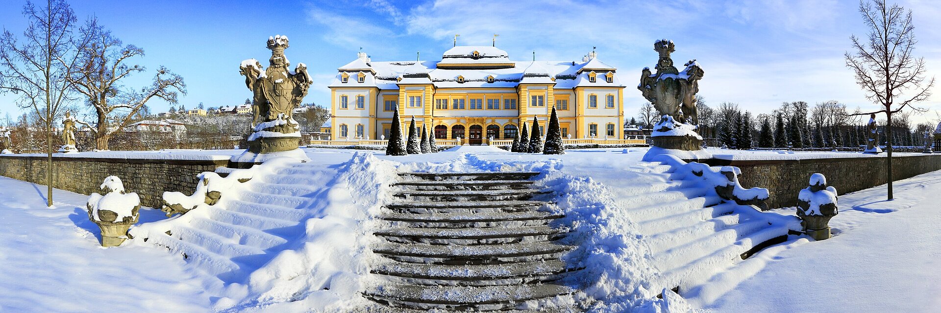 Veitshöchheimer Schloss im Schnee