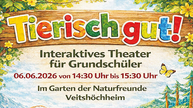 Naturfreunde: „Tierisch gut!“ Interaktives Theater der Theatergruppe: Q-Rage für Grundschüler