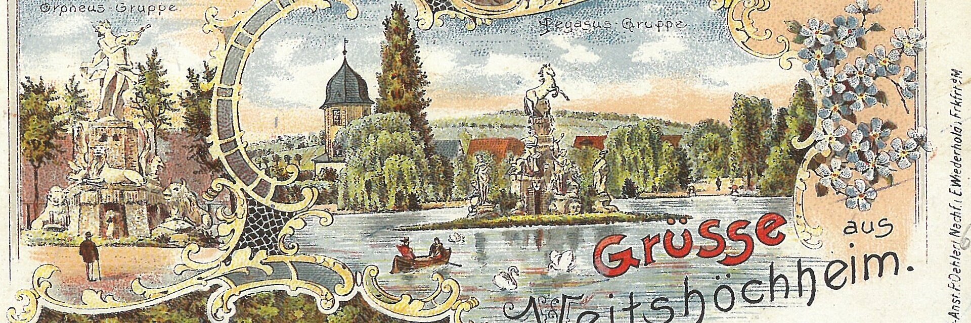 Historische Ansichtskarte des Rokokogartens